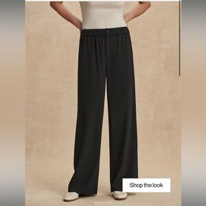 Varley Black High-Rise Wide-Leg Pants